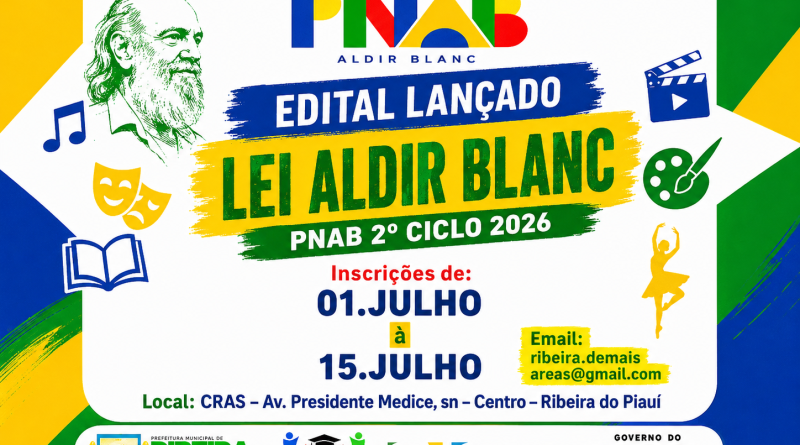 EDITAL DE CHAMAMENTO PÚBLICO Nº 01/2026 – PNAB (ciclo 2)  PREMIAÇÃO PARA AGENTES CULTURAIS COM RECURSOS DA POLÍTICA NACIONAL ALDIR  BLANC DE FOMENTO À CULTURA – PNAB (LEI Nº 14.399/2022)