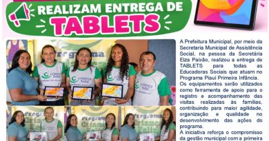 RIBEIRA DO PIAUÍ FORTALECE A PROTEÇÃO À PRIMEIRA INFÂNCIA COM NOVO SERVIÇO DO SUAS, AÇÕES COMUNITÁRIAS E ENTREGA DE TABLETS AOS VISITADORES